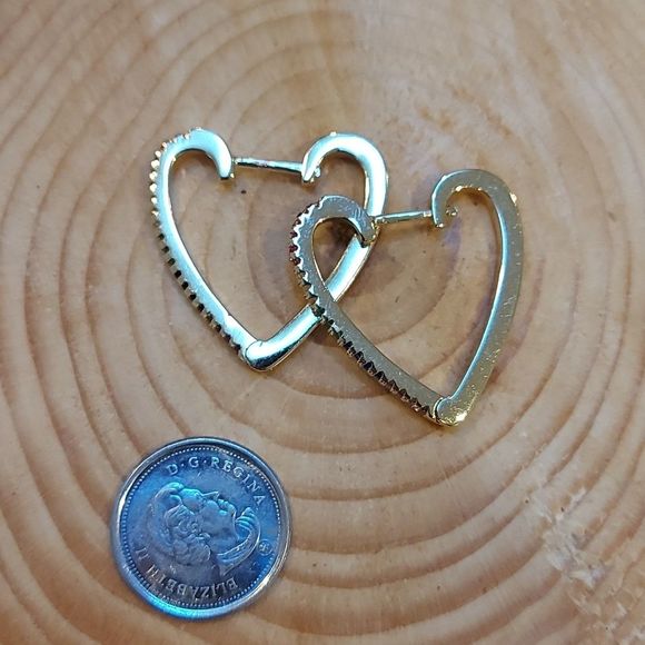 Mandala crystal heart hoops - Picture 1 of 3